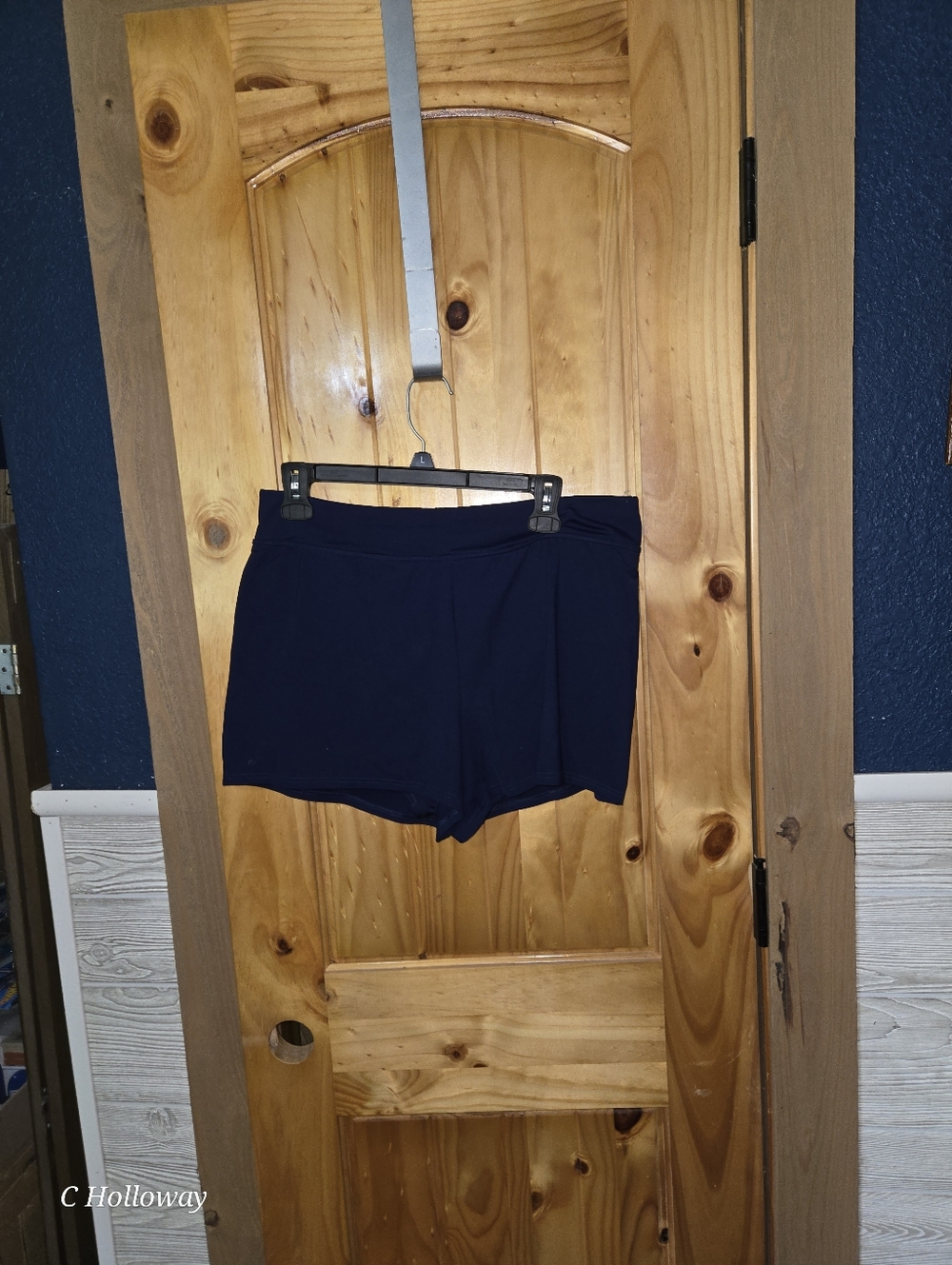 NWT Lands End Women's 3” Swim Board Shorts with Liner Solid Blue Size 12